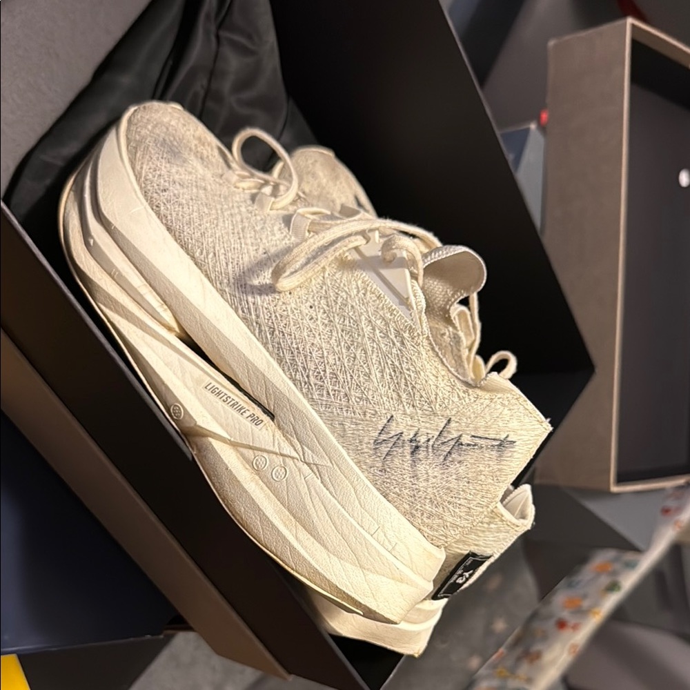 Adidas Adizero Prime X2 Cream and Black Sneakers